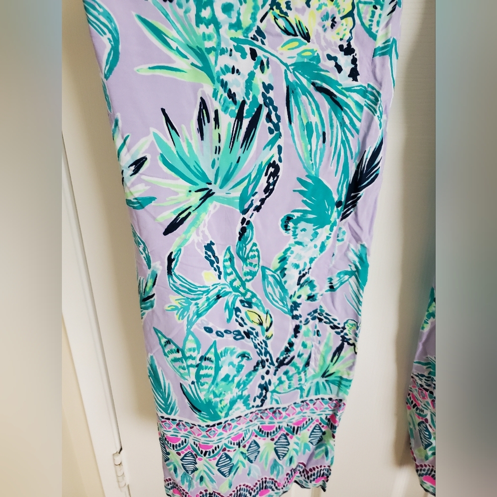 Lilly Pulitzer Tropical Print Pants Women's M - Picture 4 of 7